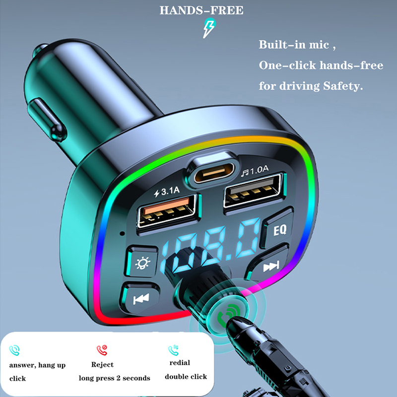 Audio Music App - Car Bluetooth 5.0 FM Transmitter Wireless