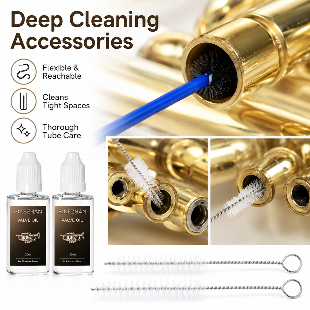 30ml Brass Instrument Care Kit - Trumpet Valve Oil 评论和价格