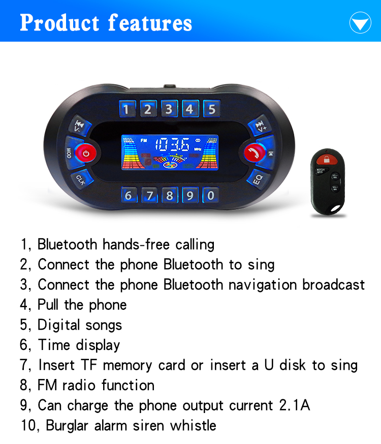 MT730 Motorcycle Bluetooth Spe - Audio Music App 评论和价格