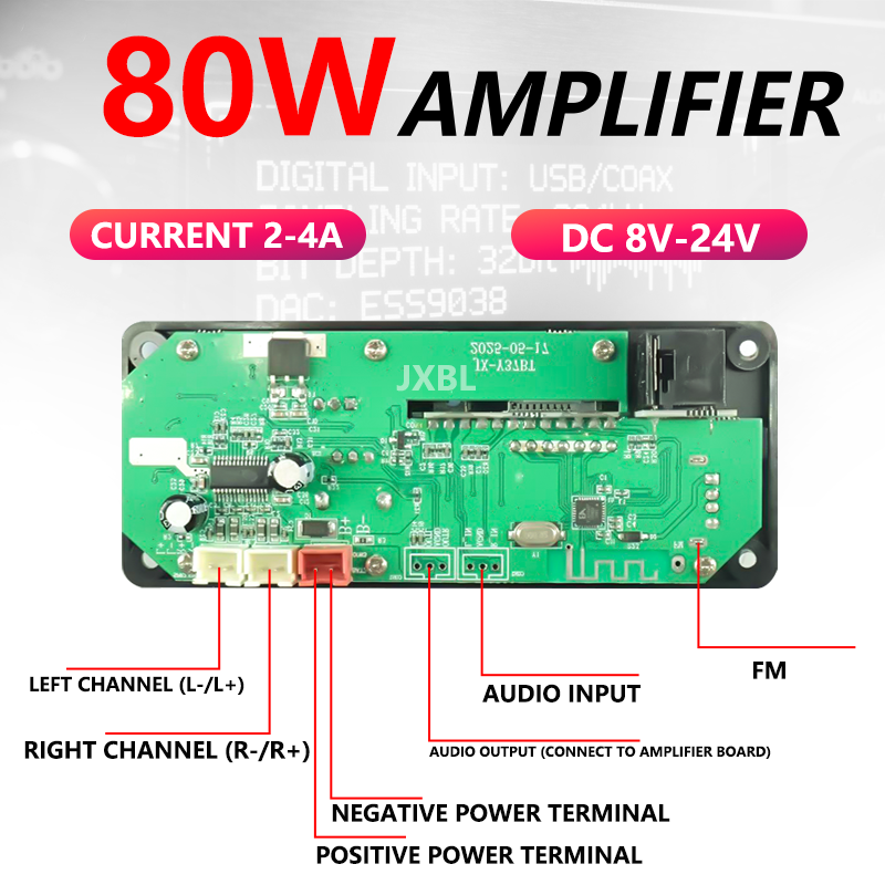 80W Bluetooth 5.0 MP3 Decoder  - Audio Music App 评论和价格